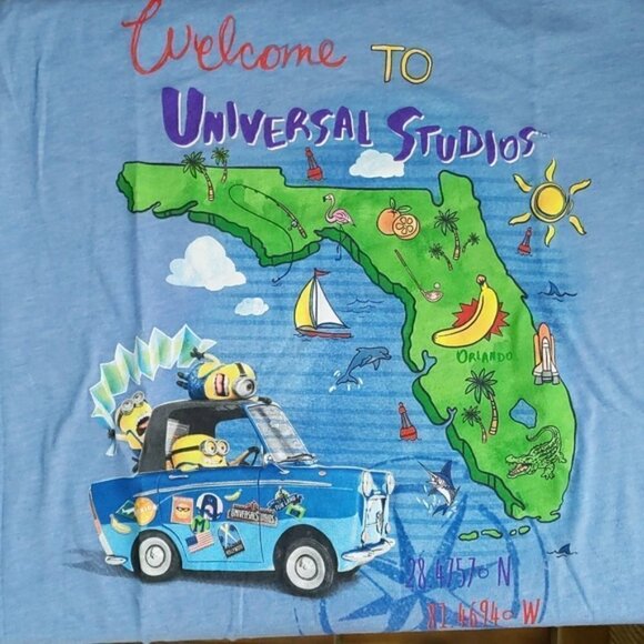Universal Studios Florida Minions Graphic Vacation T Shirt - Picture 3 of 4